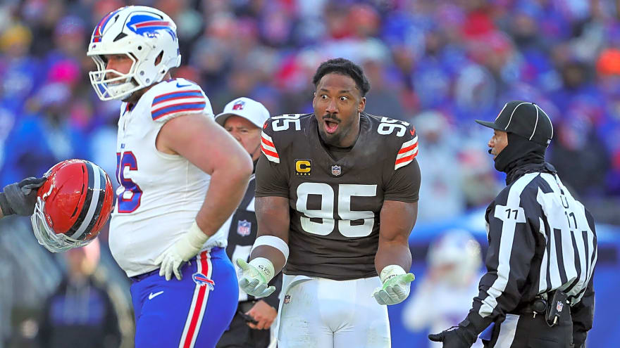 Why Browns’ Myles Garrett was credited with half a sack on questionable play