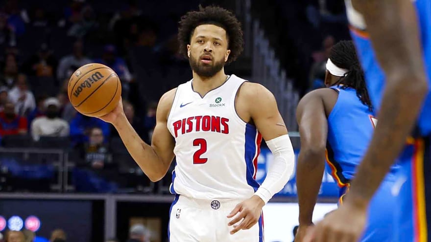 Pistons’ Cade Cunningham leaves kids in a frenzy after beating Thunder