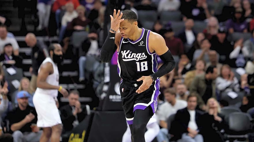 Kings’ Russell Westbrook is hyped after thunderous putback slam