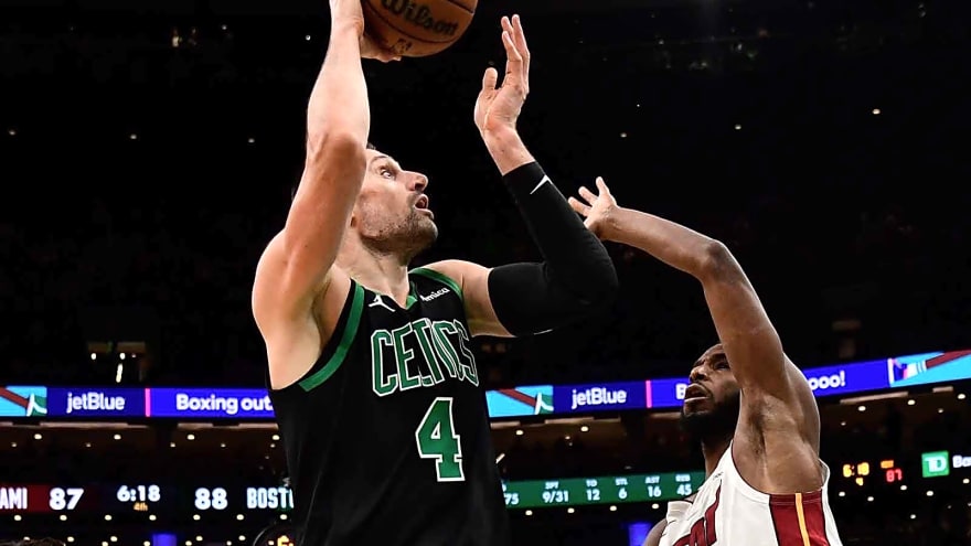 Celtics’ Nikola Vucevic goes to work for Boston in debut vs. Heat