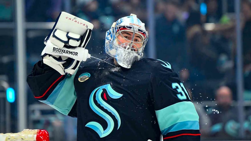 Kraken’s Philipp Grubauer vocal about ‘unbelievable’ win over Flyers