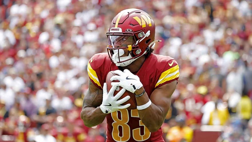 Commanders WR Jaylin Lane exits Eagles clash with ankle injury