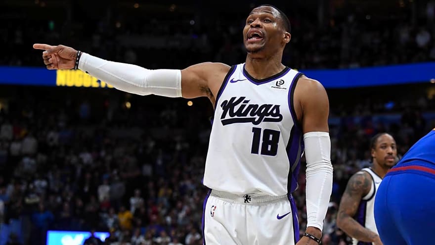Kings’ Russell Westbrook, Nuggets’ mascot Rocky beef at end of stunning upset