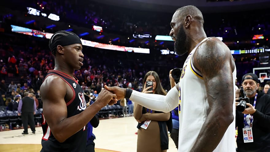 76ers’ VJ Edgecombe literally giddy talking about LeBron James free agency possibility