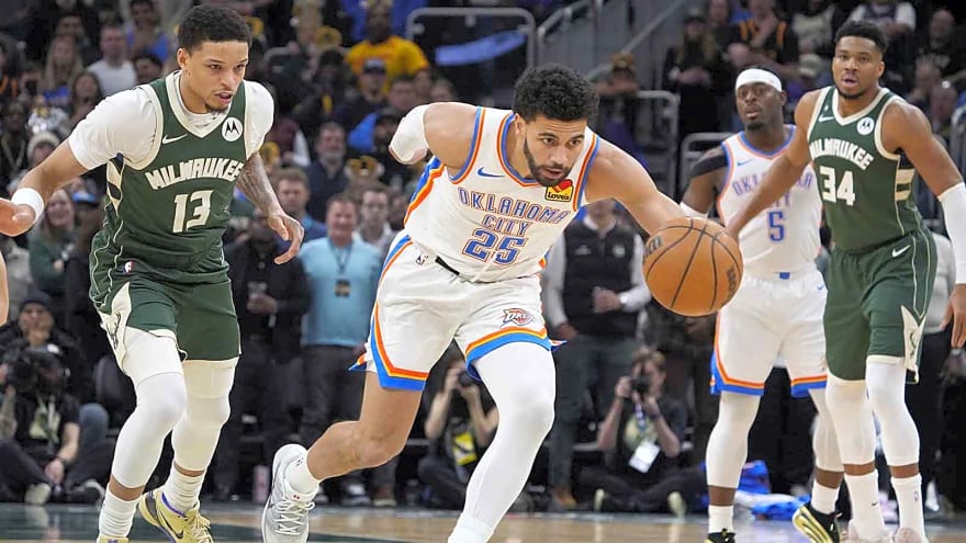Thunder’s Ajay Mitchell exits clash vs. Bucks with hip injury