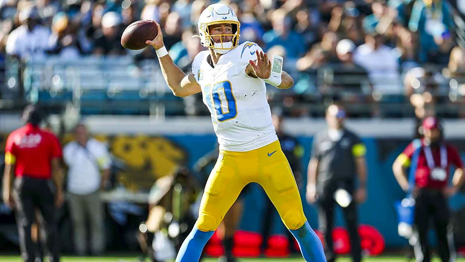 Chargers’ Justin Herbert ducks question about hard hits after concussion scare