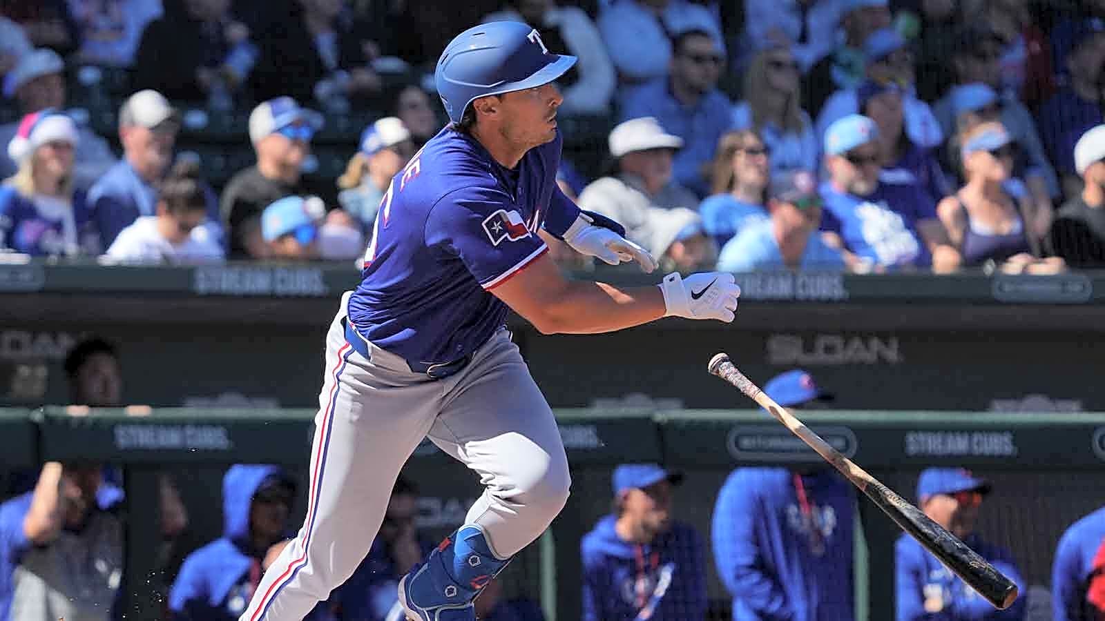 Rangers infielder leaves spring training with hamstring injury
