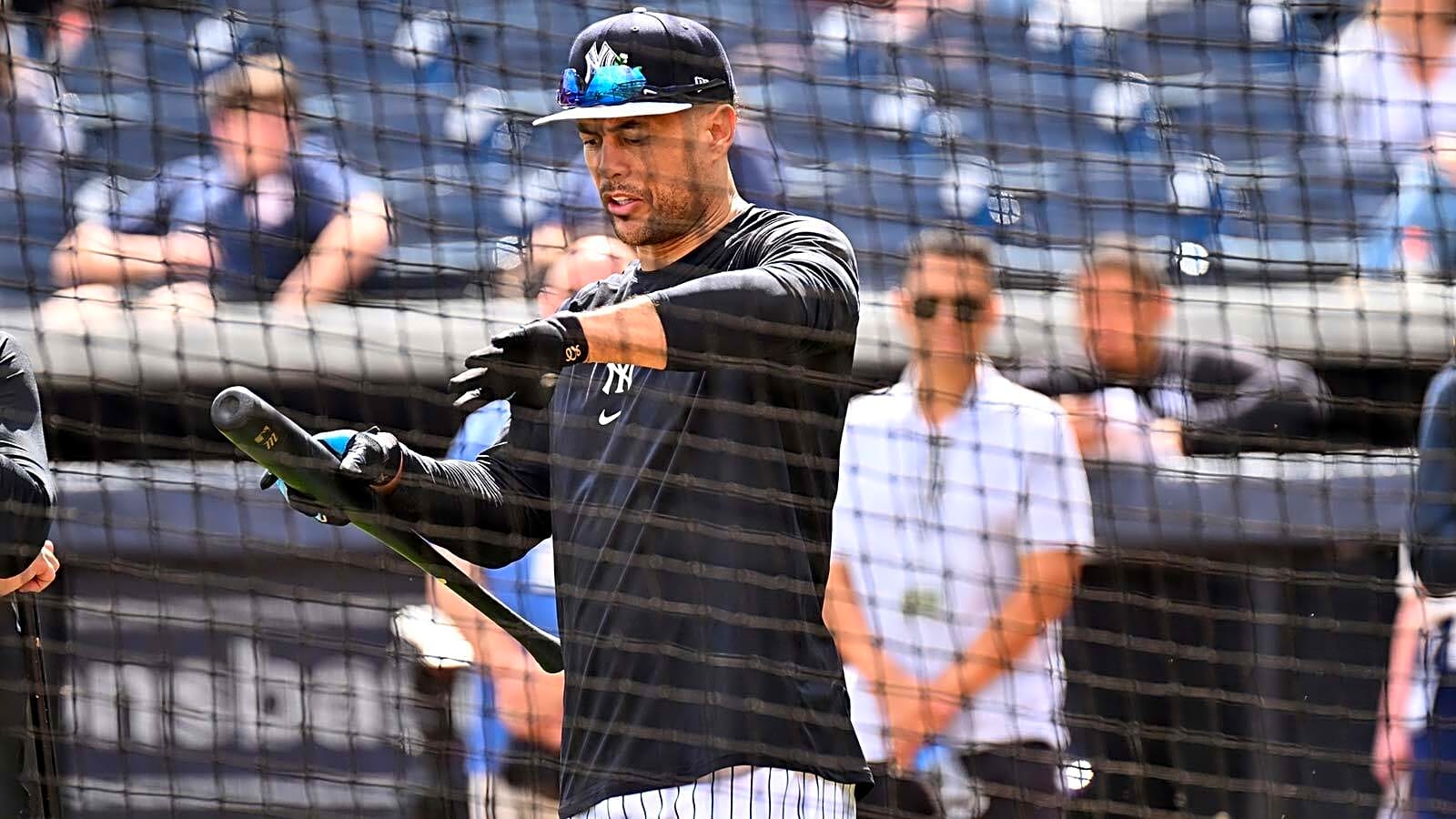Giancarlo Stanton’s elbow injury update includes some mixed messages