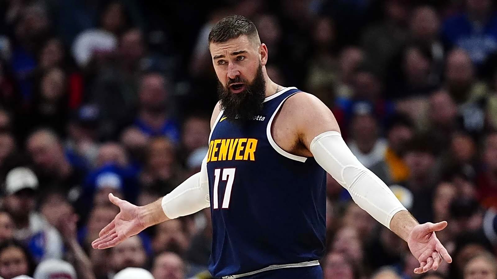 Nuggets’ Jonas Valanciunas gets flagrant foul after MMA move on Pistons’ Isaiah Stewart
