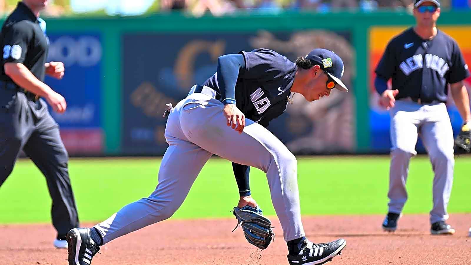 Aaron Boone reveals Yankees’ AAA defensive plan for Anthony Volpe, George Lombard Jr