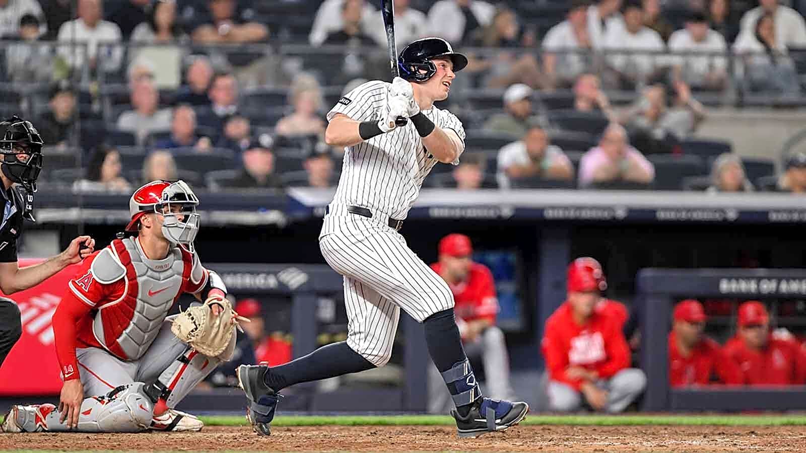Yankees’ Aaron Boone uses pinch-hitting defense for starting Ben Rice on the bench