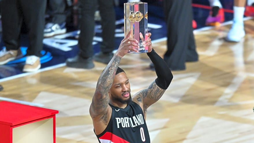 Damian Lillard wins Three-Point Contest amid Achilles rehab