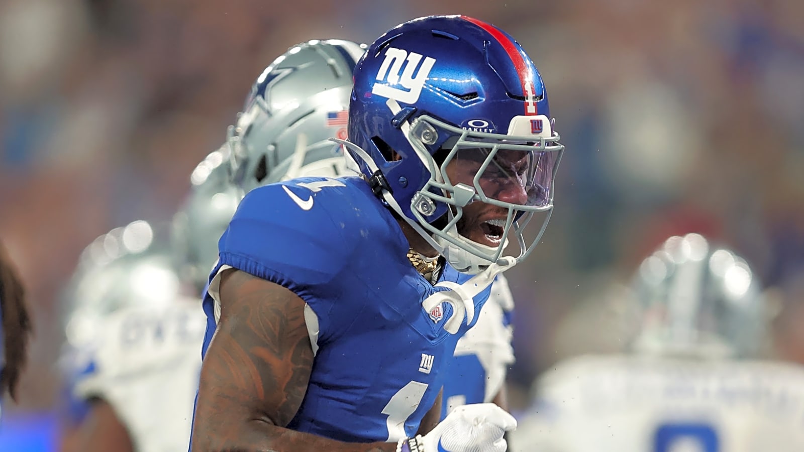 Malik Nabers making a play for the New York Giants