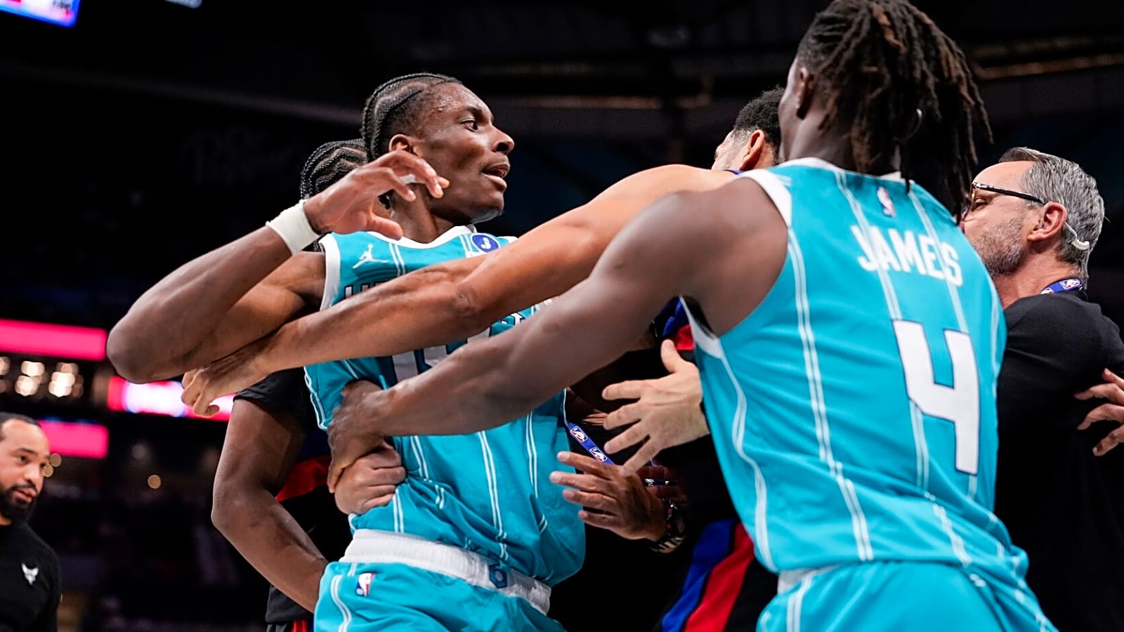 NBA suspends four players in wake of Hornets-Pistons brawl