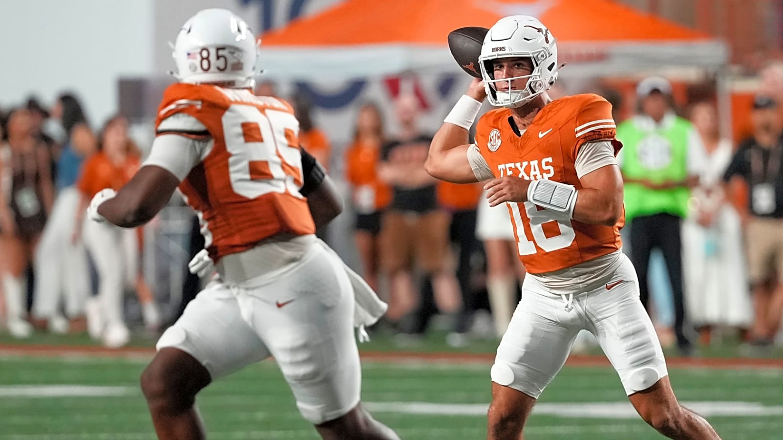 No. 8 Texas Hits Its Stride as it Routes Sam Houston 55-0