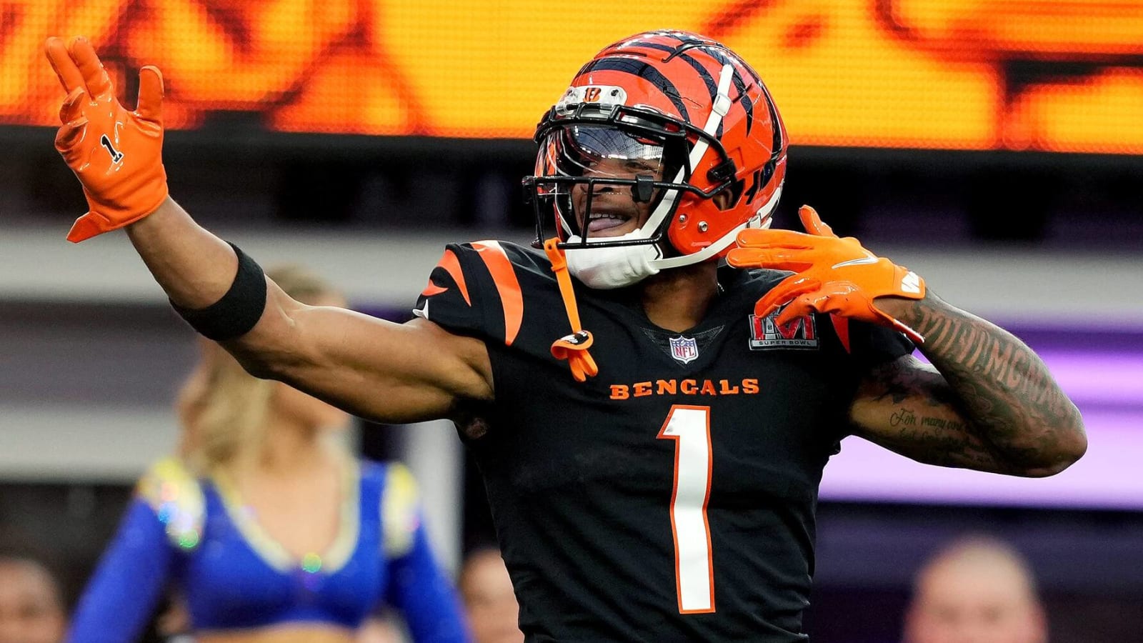 Watch: Ja'Marr Chase reacts to Bengals' final play of SB LVI