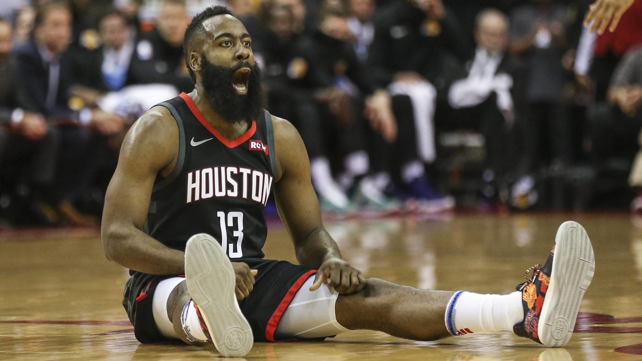 James Harden Rocks Versace Snakeskin Suit Before Droppin' 50 on LeBron,  Lakers