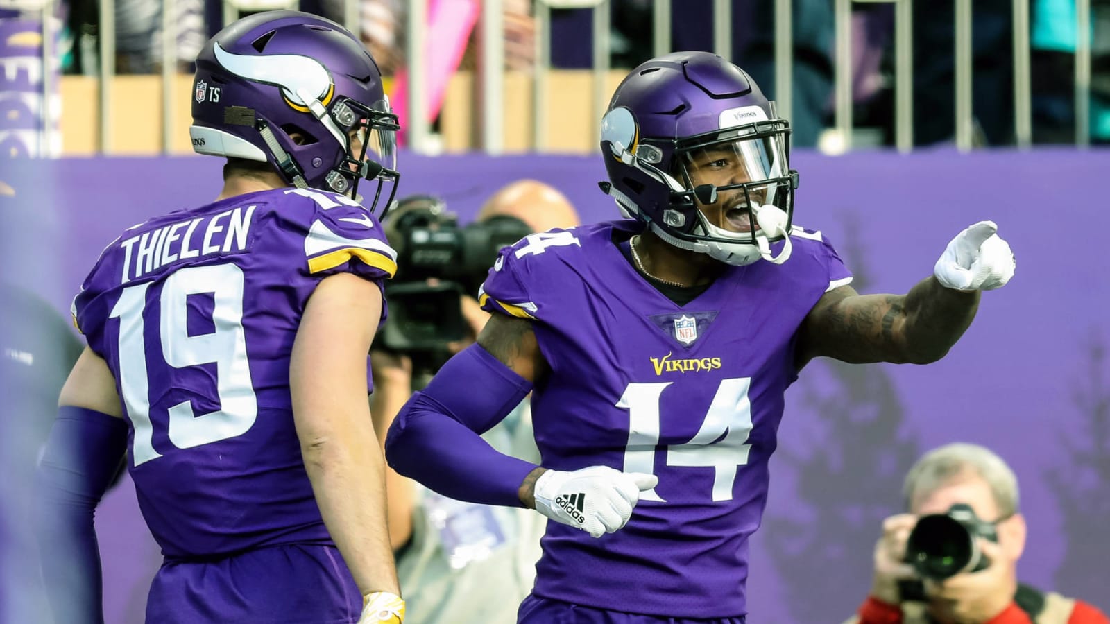 Stefon Diggs reacts to Adam Thielen’s social media shout-out