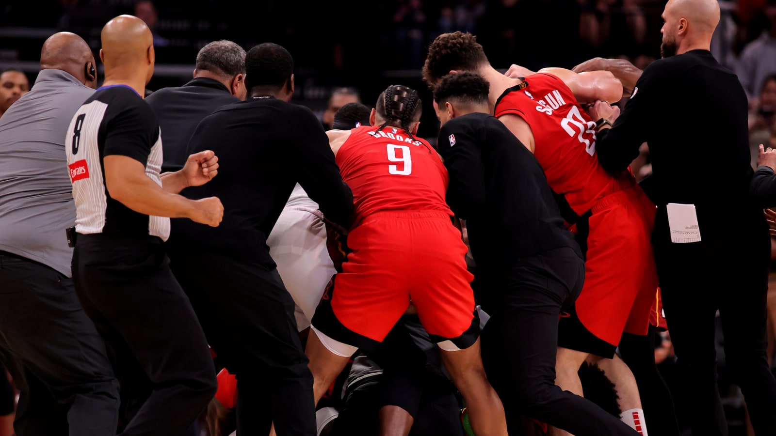 Watch: Thompson slams Herro in final seconds of Rockets loss