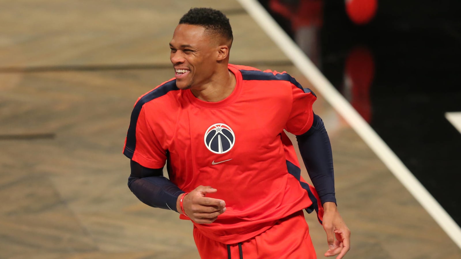 Russell Westbrook vibes out in Lakers gear while driving