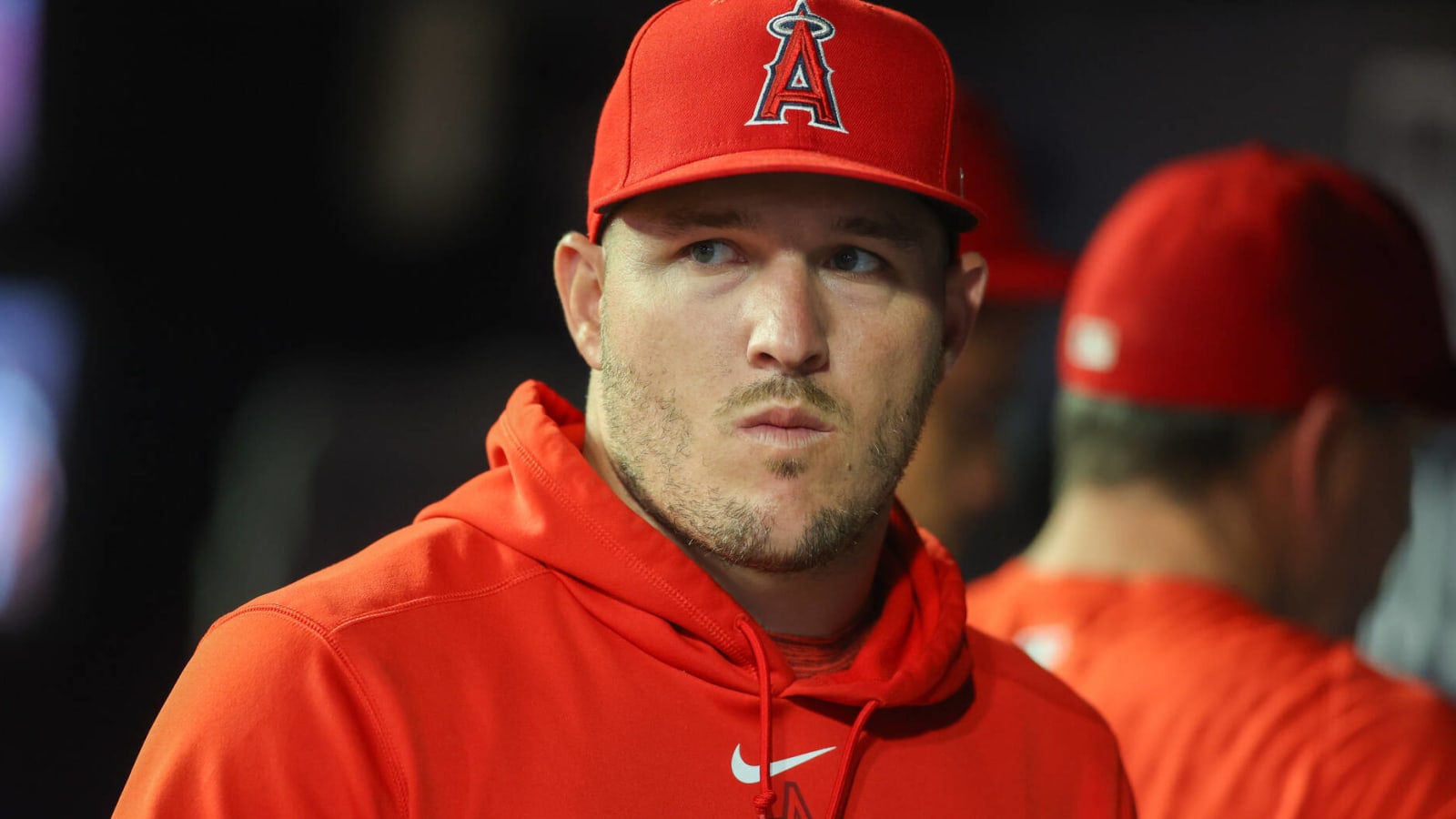 Mike Trout did not look too happy for his photo with Shohei Ohtani