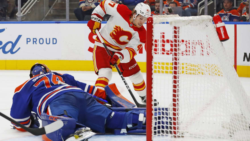 How can the Flames navigate their potential left shot winger logjam?