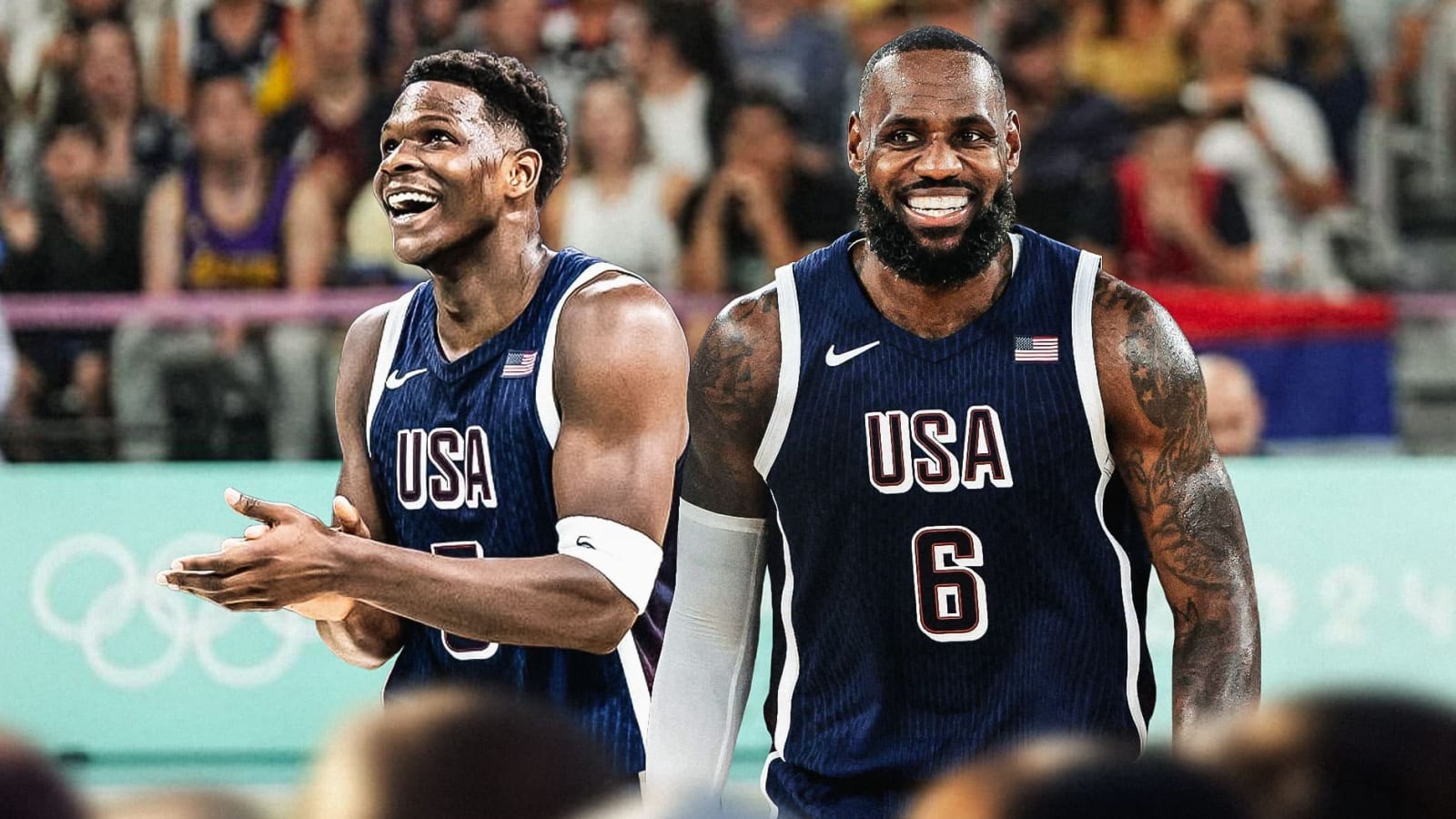 LeBron James trolls Anthony Edwards during Olympic champagne celly