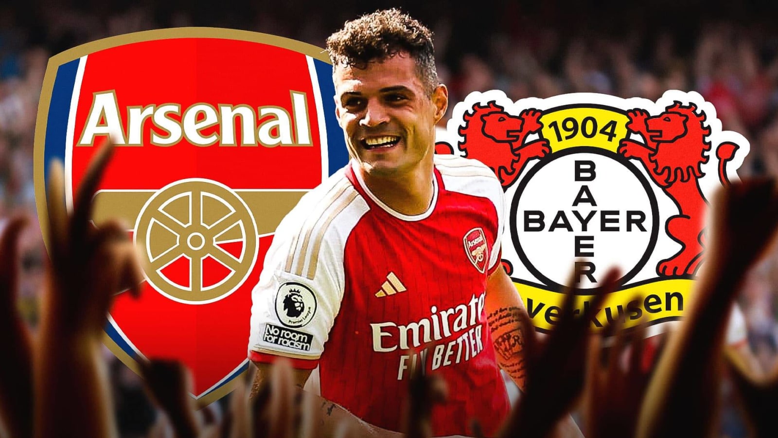 Granit Xhaka laughs on Arsenal title joke after Bayer Leverkusen’s Bundesliga win