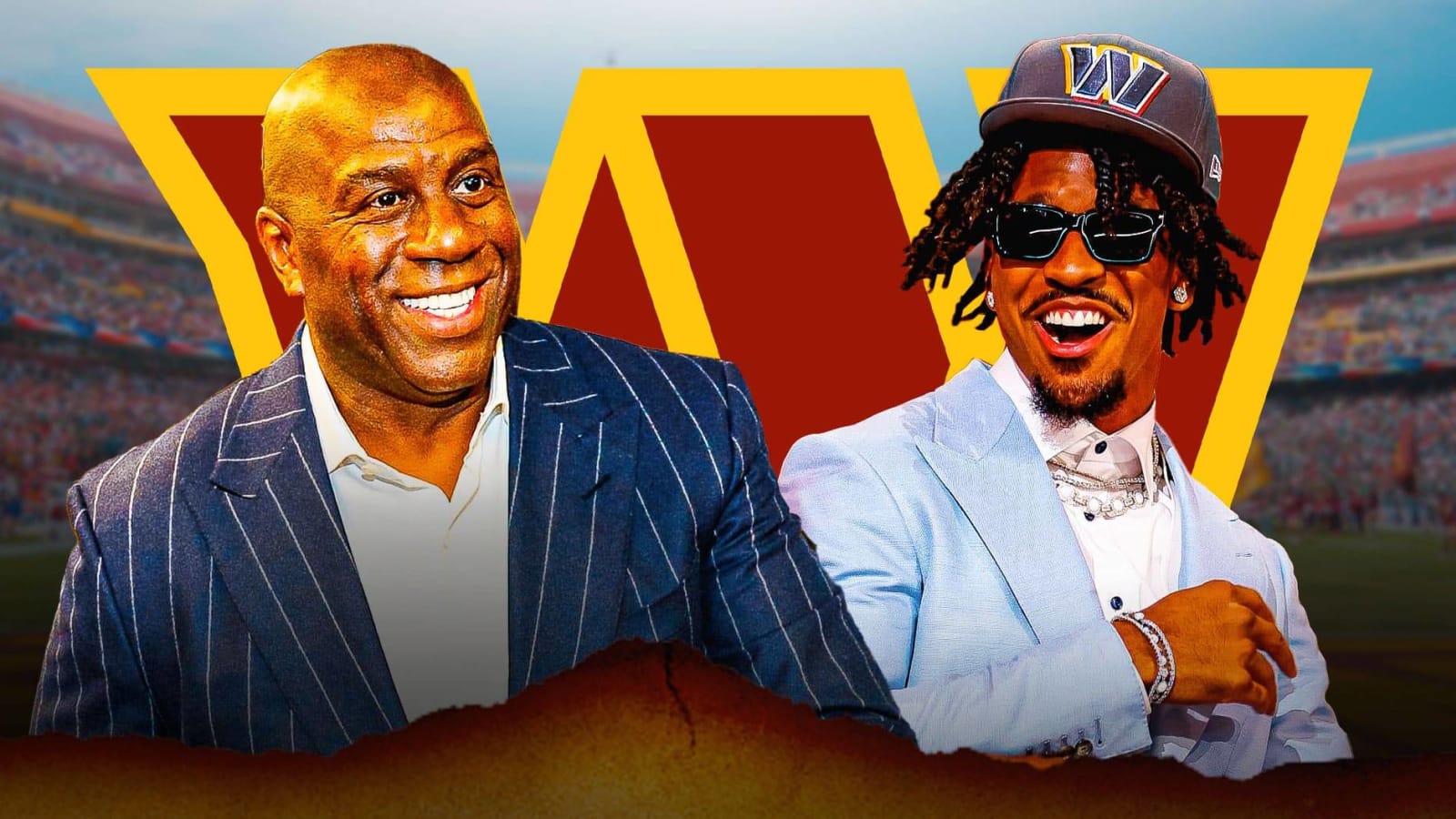 Magic Johnson’s instant reaction to Commanders’ Jayden Daniels NFL Draft pick