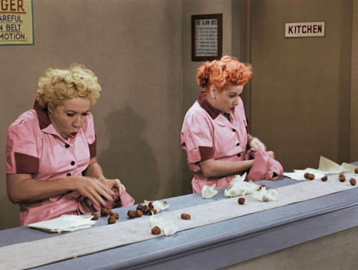 The candy factory in ‘I Love Lucy’