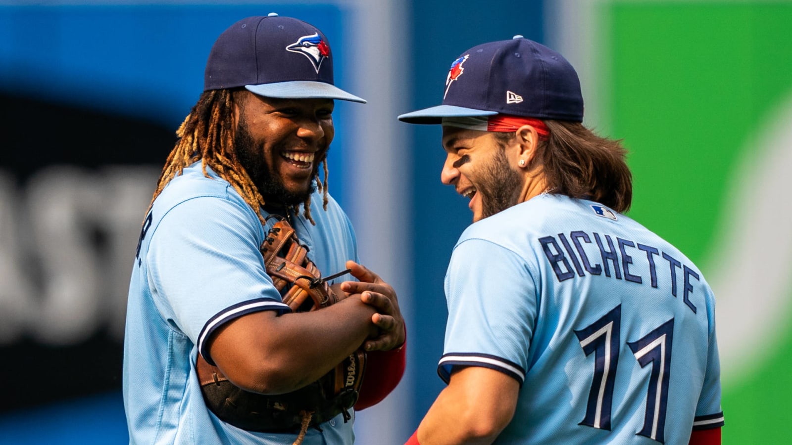 Toronto Blue Jays' Vladimir Guerrero Jr. and Bo Bichette