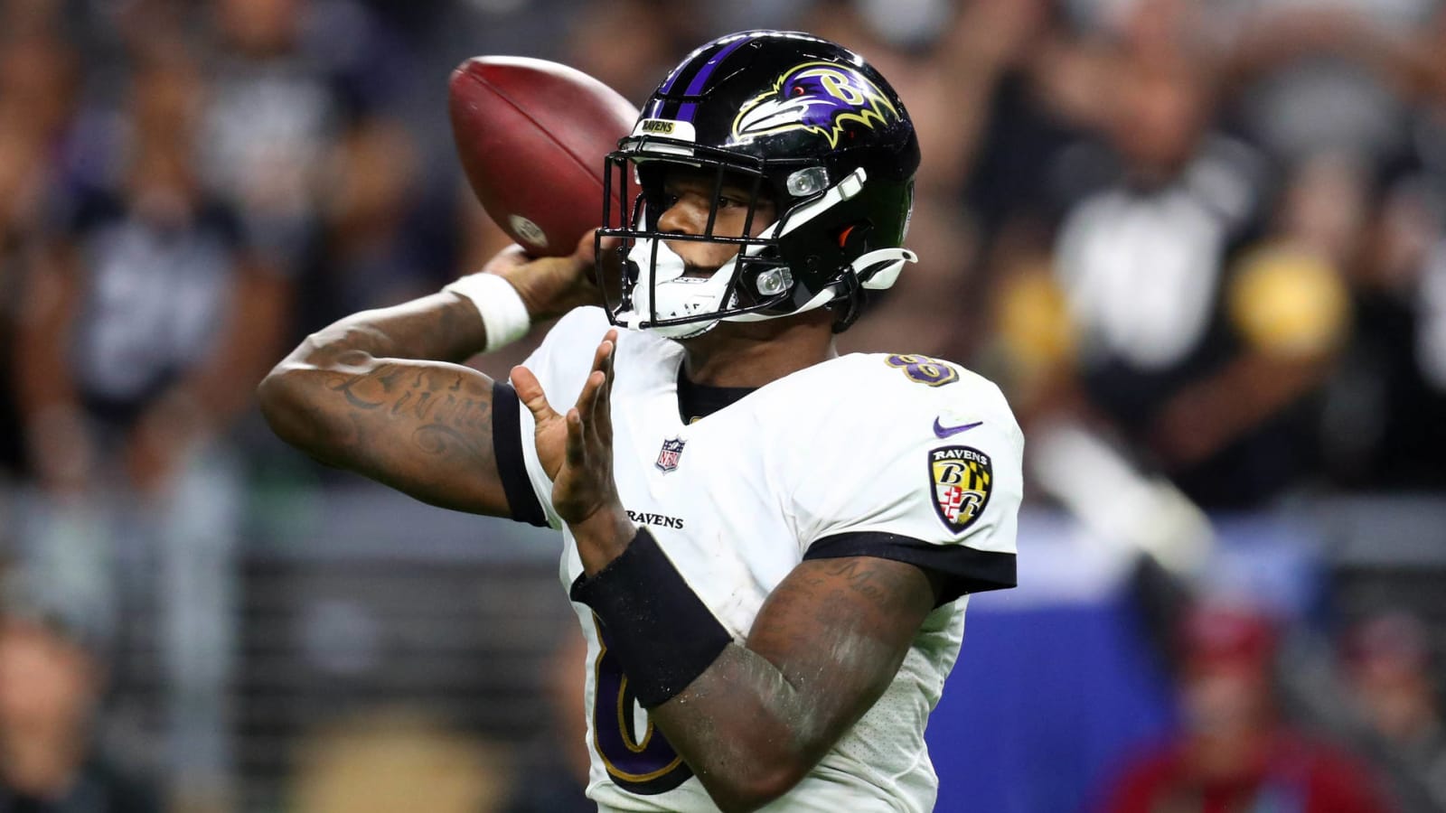 Ravens' Lamar Jackson angry at himself over two lost fumbles