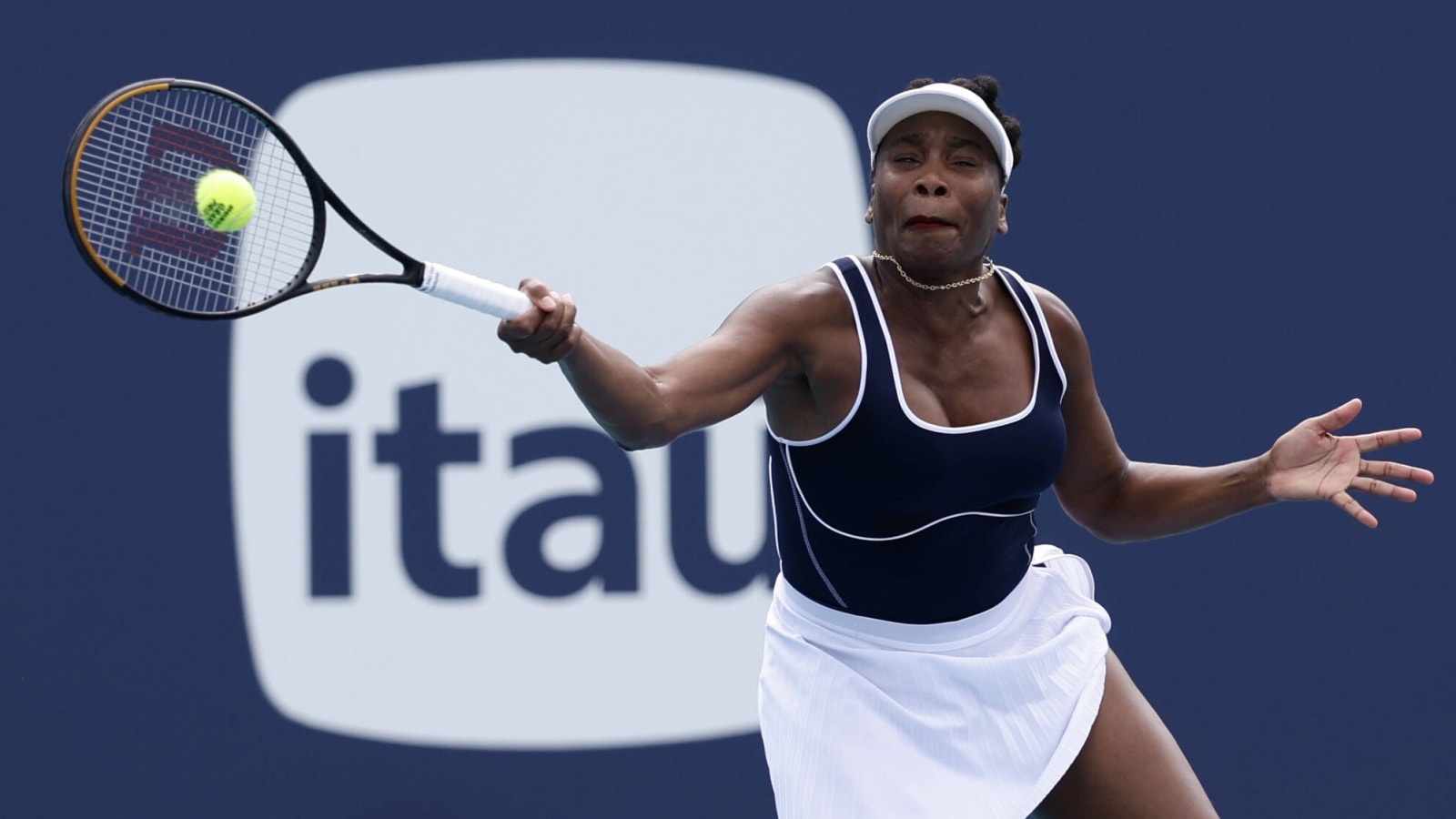 Watch: Cat interrupts Venus Williams' serve at Miami Open