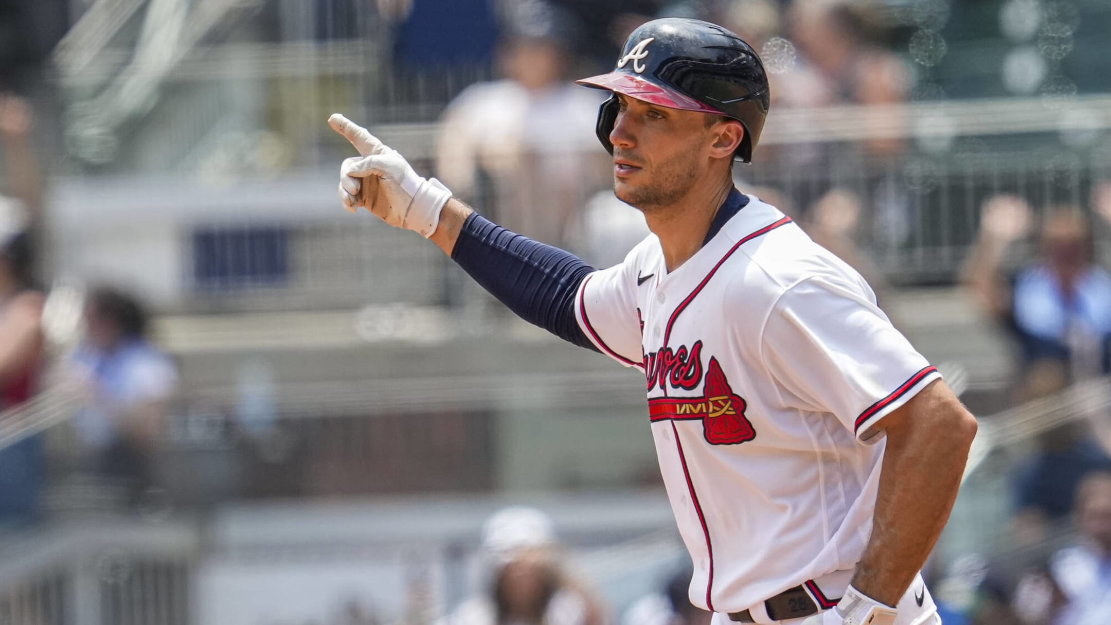 Matt Olson is the Braves' first baseman, and teammates love him