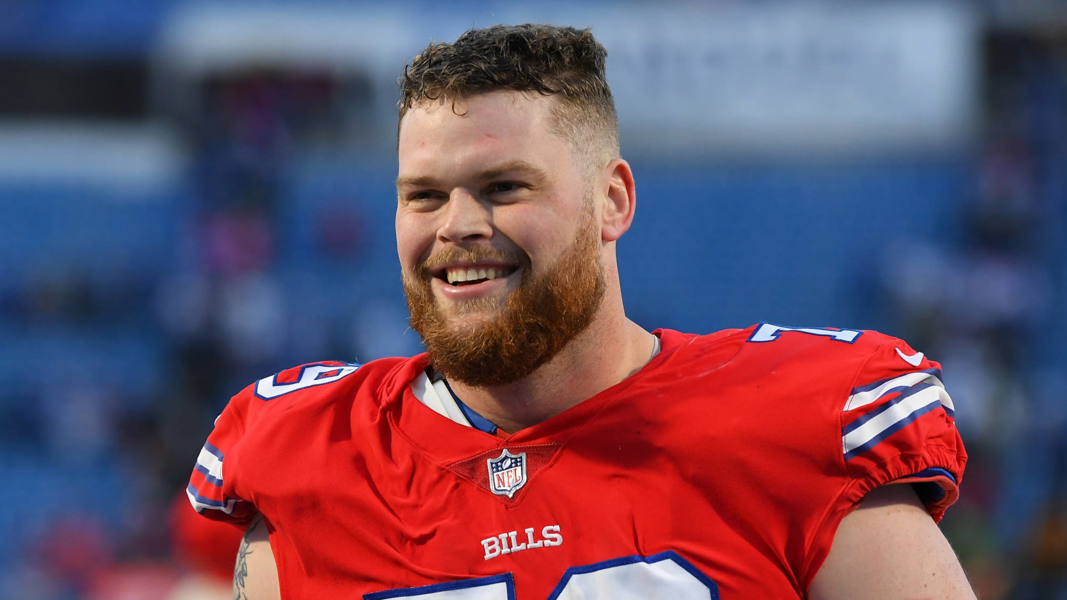 Bills' Spencer Brown has funny reaction to beer-celebration fine