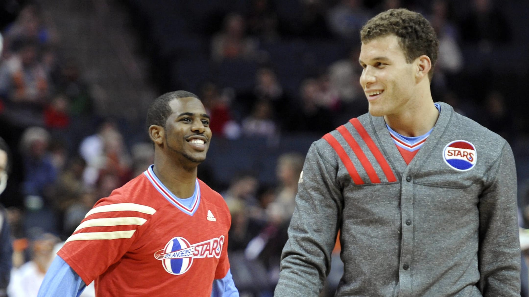 Clipper teammates and leaders Chris Paul and Blake Griffin in