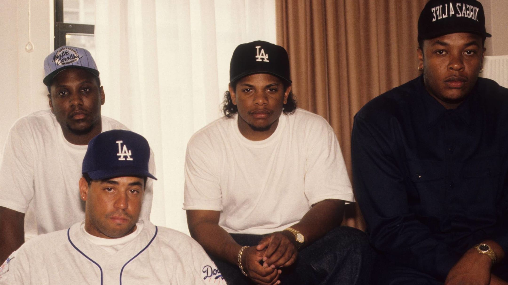 Straight Outta Compton wardrobe mistakes: Why NWA's anachronistic White Sox  and Dodgers hats matter.