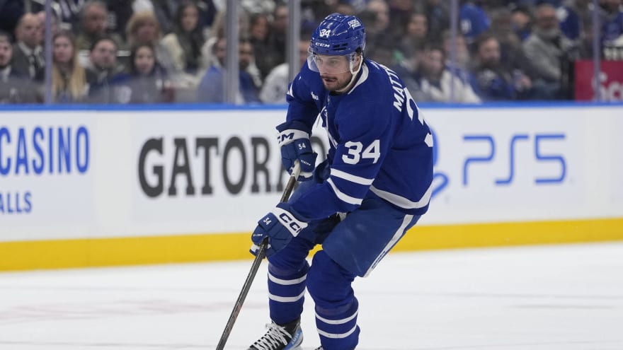 Auston Matthews questionable for tonight as illness continues its winning streak against the Maple Leafs