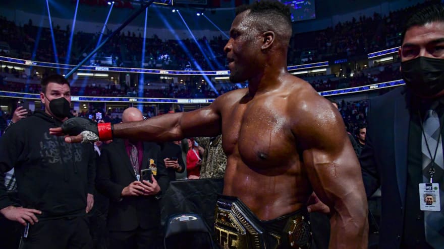 Francis Ngannou takes a cheeky dig at UFC Interim Champion during PFL fight week