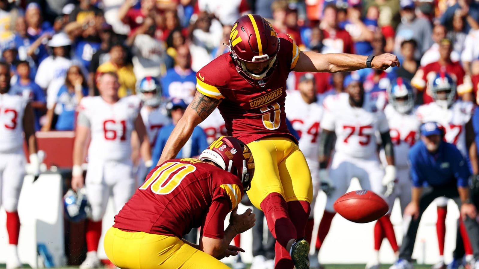Commanders Kicker Honored by NFL After Giants Game
