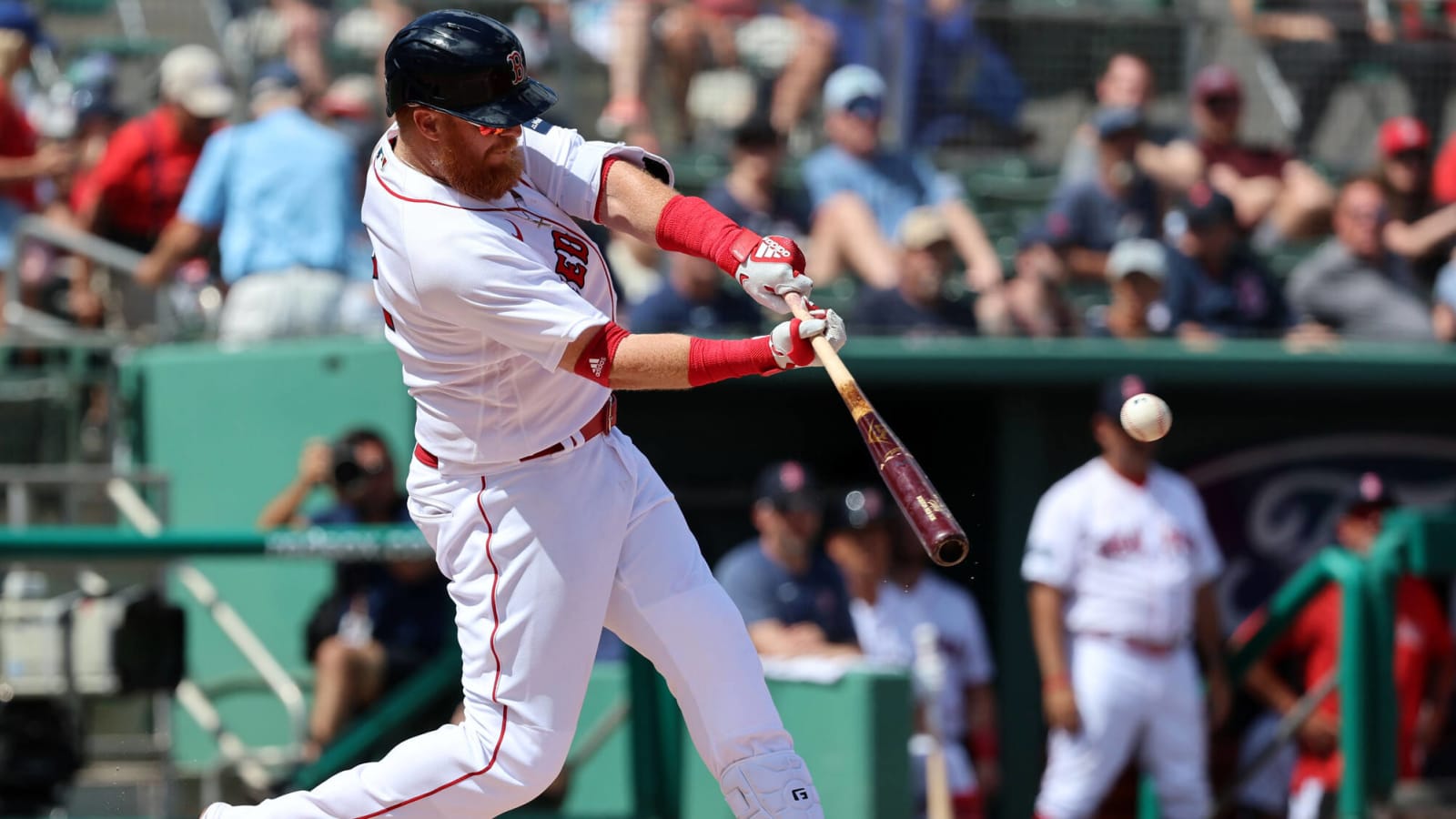 Red Sox’ Justin Turner steps into batter’s box for first time since being hit in face by pitch