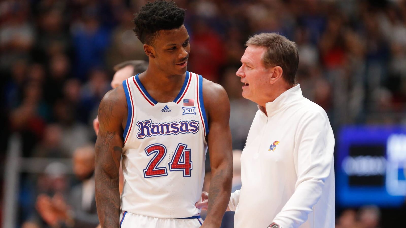 Watch: Emotional Bill Self dedicates huge win to special performance