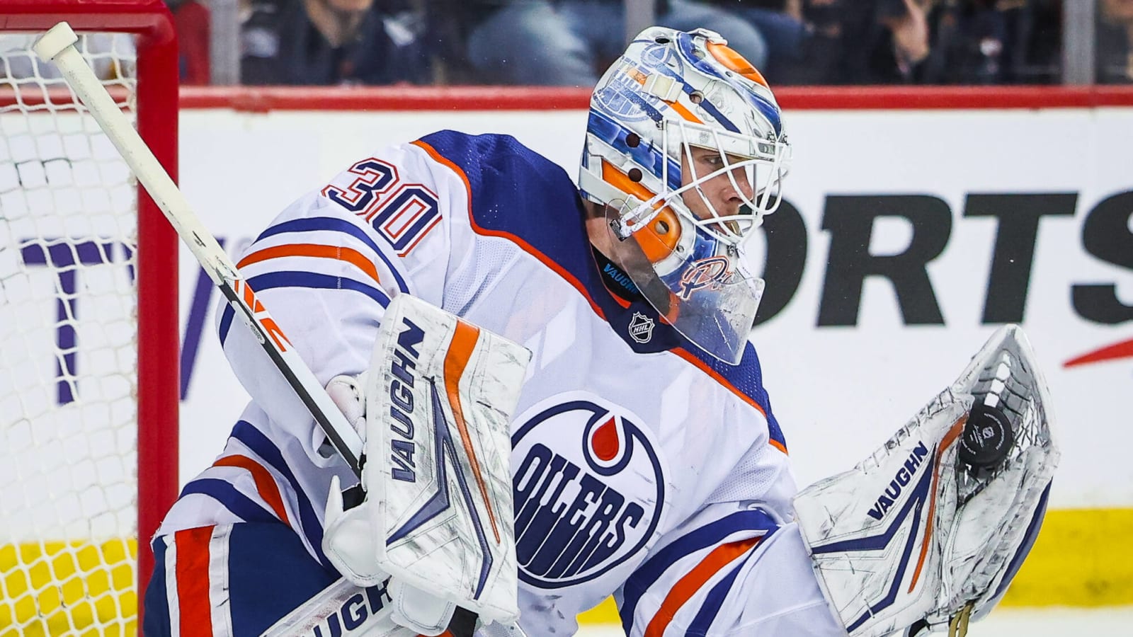Oilers win season series against the Flames with 4-2 victory at the Saddledome