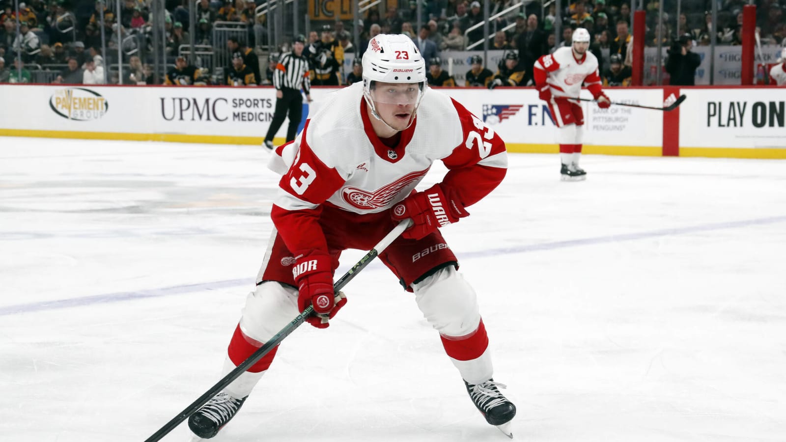 Red Wings Raymond Roughed up by Germans