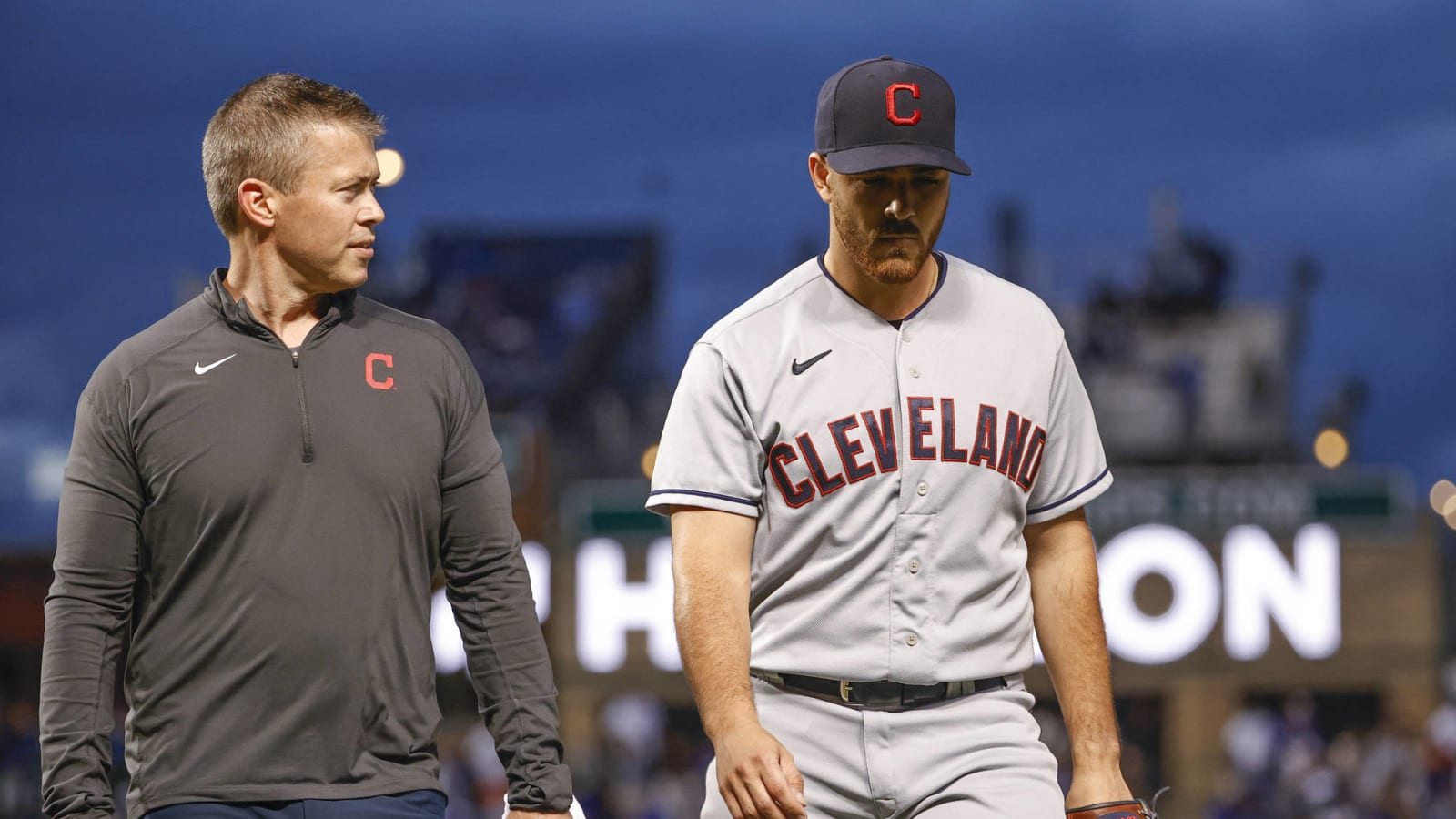 Indians RHP Aaron Civale leaves game with finger injury