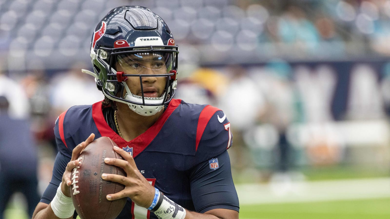 CJ Stroud reacts to throwing first NFL TD for Texans