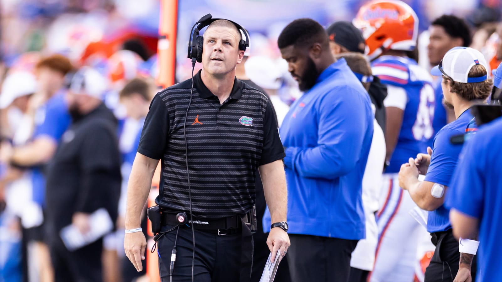 Florida HC Billy Napier goes viral for losing battle to a water bottle after blowout loss against Miami