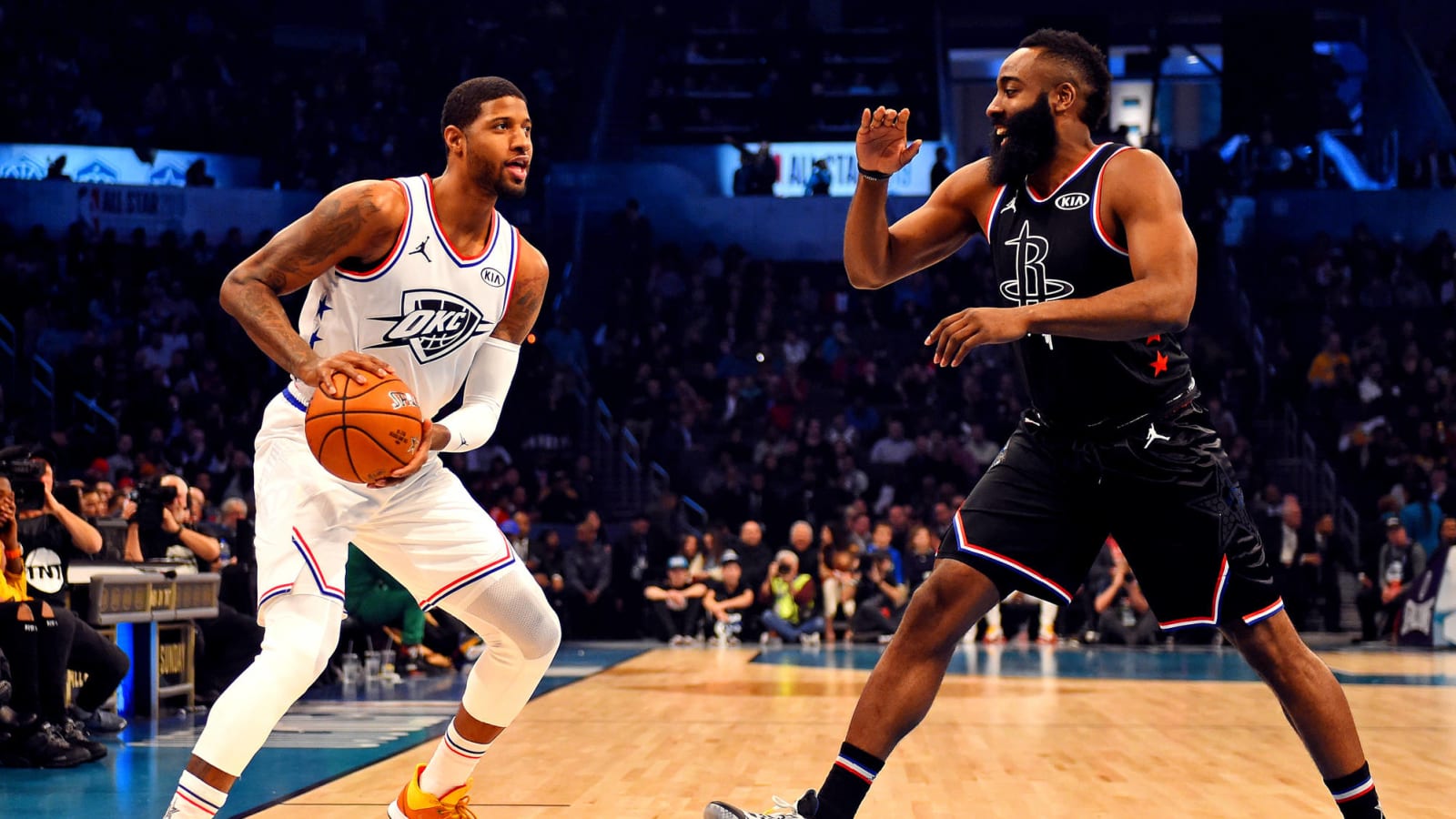 Paul George takes jab at James Harden after using stepback move on him