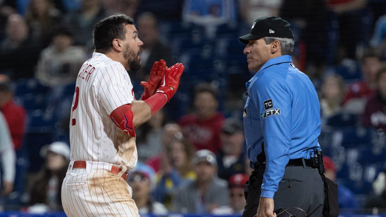 Phillies fan heckled umpire Angel Hernandez after game