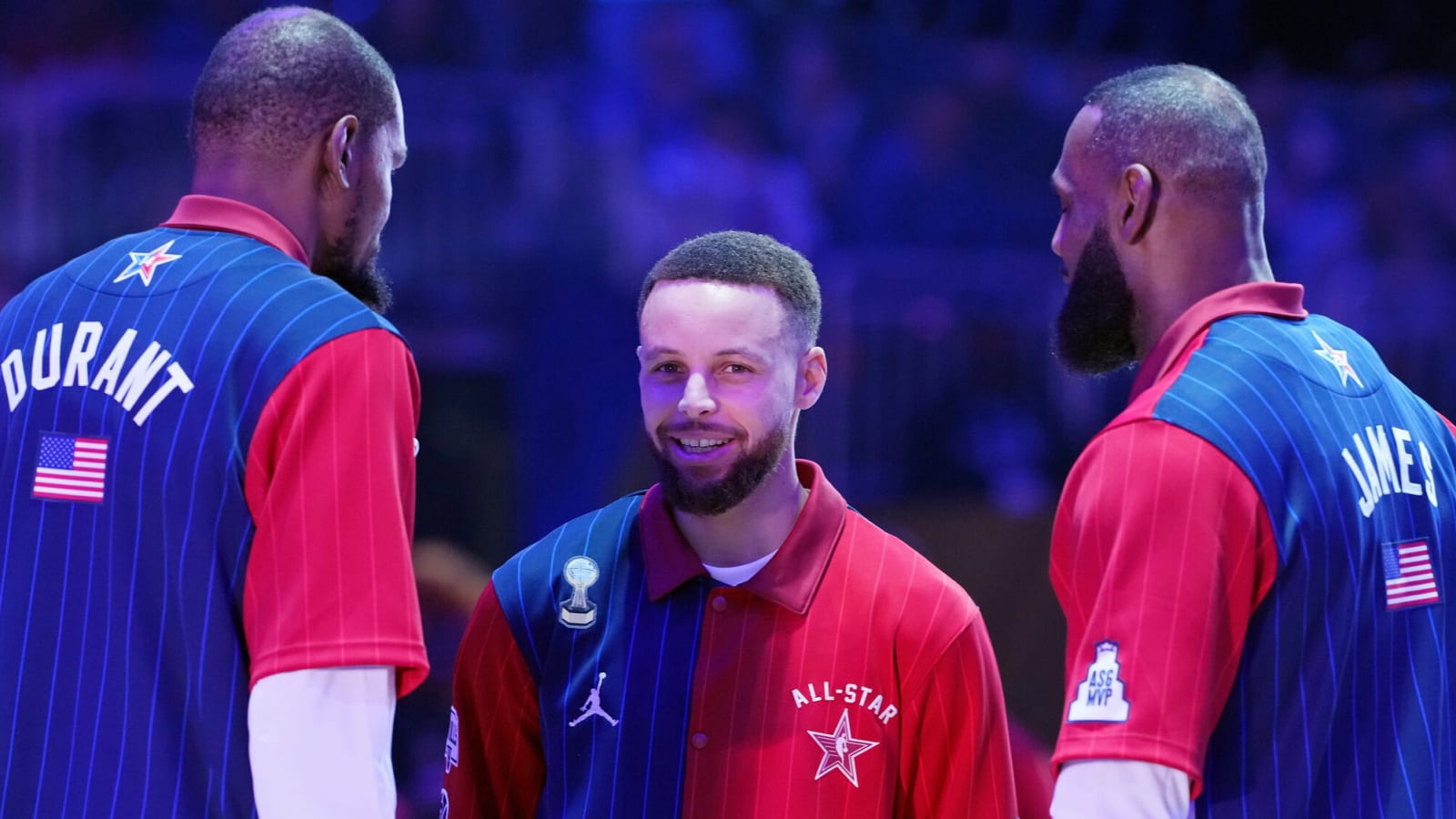 LeBron, Curry, And Durant Recreate Iconic Jordan, Magic, and Bird Team USA Photograph